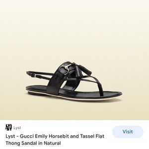 Gucci Emily Horsebit Tassel Sandals